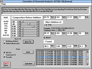 Figure 12: Screen Capture 
of Add AcOH Function